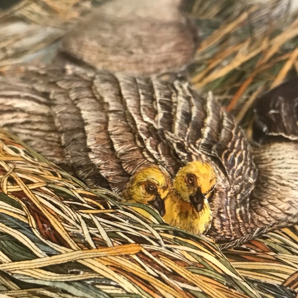 3D Mixed Media Vintage 1984 "Nesting Geese" by Lynn Bean Hand Cut Print Art - Picture 4 of 15